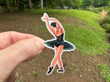 Load image into Gallery viewer, Sticker |  | Ballerina | Waterproof Vinyl Sticker | White | Clear | Permanent | Removable | Window Cling | Glitter | Holographic