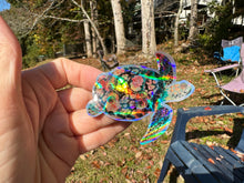 Load image into Gallery viewer, Sticker | 17L | SEA TURTLE | Waterproof Vinyl Sticker | White | Clear | Permanent | Removable | Window Cling | Glitter | Holographic