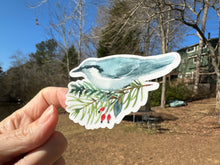 Load image into Gallery viewer, Sticker | 38G | Nuthatch | Waterproof Vinyl Sticker | White | Clear | Permanent | Removable | Window Cling | Glitter | Holographic
