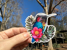 Load image into Gallery viewer, Sticker | 38H | Hummingbird | Waterproof Vinyl Sticker | White | Clear | Permanent | Removable | Window Cling | Glitter | Holographic