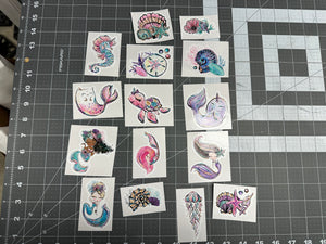 Sticker Pack Mermaids Assorted Stickers for Water Bottle, iPhone, MacBook, Phone, Phone Case, Laptop, Journal, Skateboard, Bike, Snowboard