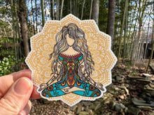 Load image into Gallery viewer, Sticker | 7i | Yoga Girl | Waterproof Vinyl Sticker | White | Clear | Permanent | Removable | Window Cling | Glitter | Holographic