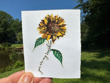Load image into Gallery viewer, Sticker | 17N | You Are My Sunshine Sunflower | Waterproof Vinyl Sticker | Permanent
