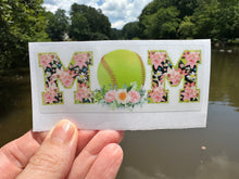 Load image into Gallery viewer, Sticker | 59J | Softball Mom Flowers | Waterproof Vinyl Sticker | Permanent