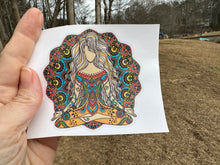 Load image into Gallery viewer, Sticker 7J Yoga Pose Zentangle Mandala Colorful