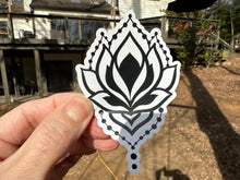 Load image into Gallery viewer, Sticker | 7L | Yoga Girl | Waterproof Vinyl Sticker | White | Clear | Permanent | Removable | Window Cling | Glitter | Holographic