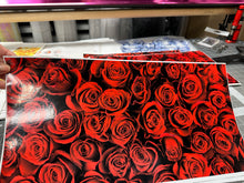 Load image into Gallery viewer, Printed Vinyl Red Roses Patterns Permanent Adhesive CLEARANCE