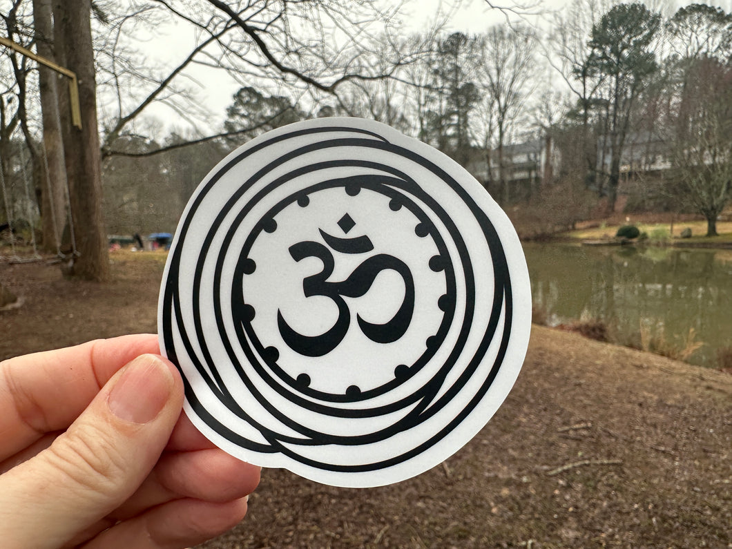 Sticker 7o Yoga Element OHM with Frame CLEARANCE