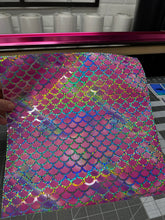 Load image into Gallery viewer, Sparkly Glitter Holographic or Oil Slick Holographic Mermaid Scales Adhesive Vinyl (Holo2)