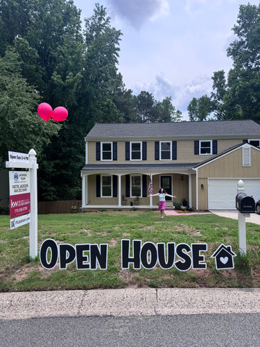 Yard Art OPEN HOUSE or FOR SALE Lawn Lettering PURCHASE Outdoor Yard Decorations Great for Realtors!