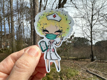 Load image into Gallery viewer, Sticker | 22J | Nurse | Waterproof Vinyl Sticker | White | Clear | Permanent | Removable | Window Cling | Glitter | Holographic