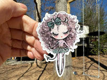 Load image into Gallery viewer, Sticker | 20D3 | Halloween Girl | Waterproof Vinyl Sticker | White | Clear | Permanent | Removable | Window Cling | Glitter | Holographic