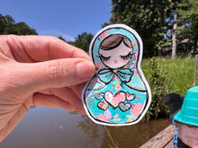 Load image into Gallery viewer, Sticker | 32M | Russian Nesting Doll | Waterproof Vinyl Sticker | White | Clear | Permanent | Removable | Window Cling | Glitter | Holographic