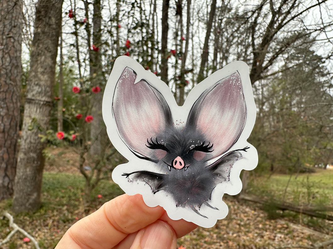 Sticker | 20H Halloween Bat | Waterproof Vinyl Sticker | White | Clear | Permanent | Removable | Window Cling | Glitter | Holographic