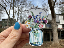 Load image into Gallery viewer, Sticker | 37A | Stay Wild, Flower Child | Waterproof Vinyl Sticker | White | Clear | Permanent | Removable | Window Cling | Glitter | Holographic