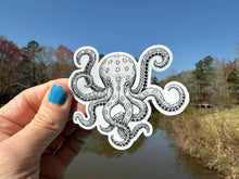 Load image into Gallery viewer, Sticker | 58H | Octopus | Waterproof Vinyl Sticker | White | Clear | Permanent | Removable | Window Cling | Glitter | Holographic