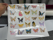 Load image into Gallery viewer, Window Stickers | Butterfly Stickers | 3 inch stickers | 12 x 12 sheet permanent adhesive | Static Clings