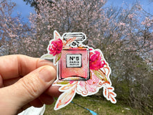 Load image into Gallery viewer, Sticker | 78A | Pink Perfume Bottle | Waterproof Vinyl Sticker | White | Clear | Permanent | Removable | Window Cling | Glitter | Holographic