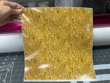 Load image into Gallery viewer, Printed Adhesive Vinyl Yellow Background Botanicals Pattern 12 x 12 sheet
