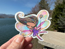 Load image into Gallery viewer, Sticker | 12J | Colorful Fairy | Waterproof Vinyl Sticker | White | Clear | Permanent | Removable | Window Cling | Glitter | Holographic