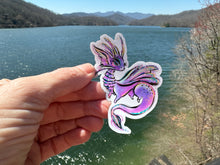 Load image into Gallery viewer, Sticker | 12M | Colorful Fairy Dragon | Waterproof Vinyl Sticker | White | Clear | Permanent | Removable | Window Cling | Glitter | Holographic