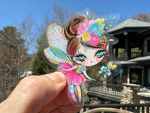 Load image into Gallery viewer, Sticker | 12A | Colorful Fairy | Waterproof Vinyl Sticker | White | Clear | Permanent | Removable | Window Cling | Glitter | Holographic