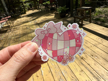 Load image into Gallery viewer, Sticker | Coquette Disco Ball Heart | Waterproof Vinyl Sticker | Permanent