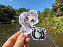 Load image into Gallery viewer, Sticker 19B Halloween Mermaid Purple Hair