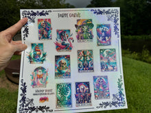 Load image into Gallery viewer, Sticker Sheet 12 x 12 inch Sheet Skeleton Tarot Cards 3 Inch Stickers