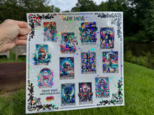 Load image into Gallery viewer, Sticker Sheet 12 x 12 inch Sheet Skeleton Tarot Cards 3 Inch Stickers