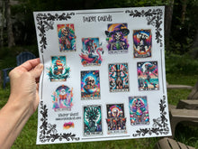 Load image into Gallery viewer, Sticker Sheet 12 x 12 inch Sheet Skeleton Tarot Cards 3 Inch Stickers