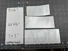 Load image into Gallery viewer, Sorority Vinyl Decal | Car Decal | Laptop Decal | Transfer Decal | Alpha Omicron Pi