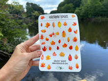 Load image into Gallery viewer, Sticker Sheet |  | Set of little planner stickers Autumn leaves 5 X 7 inches