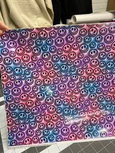 Printed Vinyl & HTV Inflated Happy Face Patterns 12 x 12 inch sheet