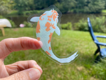 Load image into Gallery viewer, Sticker | Assorted Koi Fish | Waterproof Vinyl Sticker | White | Clear | Permanent | Removable | Window Cling | Glitter | Holographic