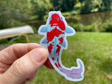 Load image into Gallery viewer, Sticker | Assorted Koi Fish | Waterproof Vinyl Sticker | White | Clear | Permanent | Removable | Window Cling | Glitter | Holographic