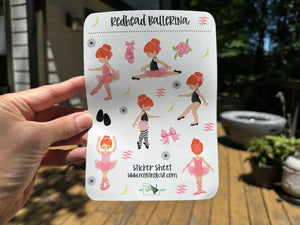 Sticker Sheet |  | Set of little planner stickers Ballerina 5 X 7