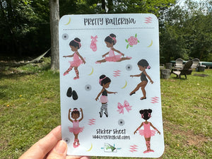 Sticker Sheet |  | Set of little planner stickers Ballerina 5 X 7