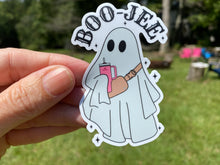 Load image into Gallery viewer, Sticker | 74N | Boo-Jee Ghost | Waterproof Vinyl Sticker | White | Clear | Permanent | Removable | Window Cling | Glitter | Holographic