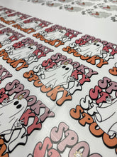 Load image into Gallery viewer, Sticker | 74P | Spooky Ghost | Waterproof Vinyl Sticker | White | Clear | Permanent | Removable | Window Cling | Glitter | Holographic