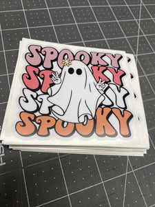Sticker | 74P | Spooky Ghost | Waterproof Vinyl Sticker | White | Permanent