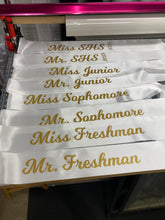 Load image into Gallery viewer, Homecoming Sash Group Sash Customized