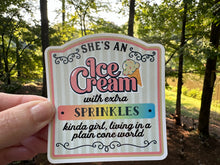 Load image into Gallery viewer, Sticker 10F Ice Cream with Extra Sprinkles PINK Label