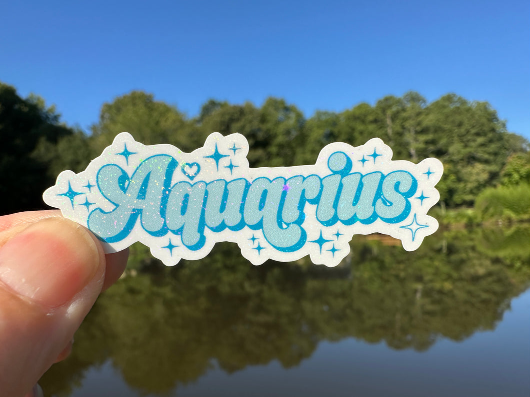 Sticker | Zodiac Name | Waterproof Vinyl Sticker | Permanent | N