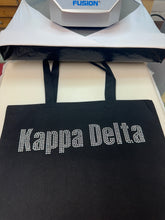 Load image into Gallery viewer, Market Tote Bag with Rhinestones Kappa Delta