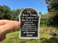 Load image into Gallery viewer, Sticker | Black Flame Candle | 56F | Waterproof Vinyl Sticker | Permanent