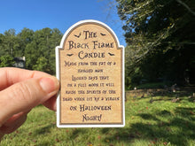 Load image into Gallery viewer, Sticker | Black Flame Candle | 56F | Waterproof Vinyl Sticker | Permanent