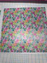 Load image into Gallery viewer, Printed Vinyl &amp; HTV Preppy Floral G Pattern 12 x 12 inch sheet