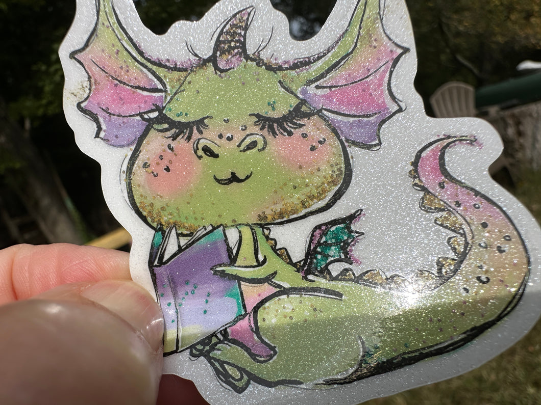 Sticker 14M Dragon Reading