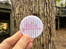 Load image into Gallery viewer, Delta Gamma DG Watercolor Stripes Pin Back Button